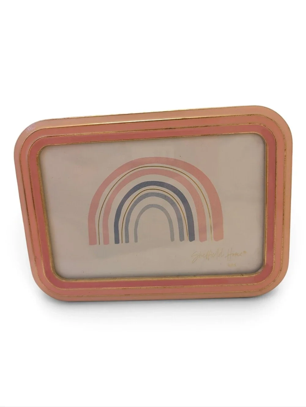 PICTURE FRAME Pink Square Rectangular Artful Cute 2PC Set Lot Pair